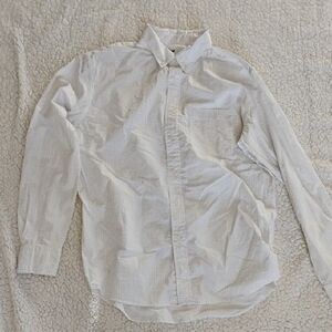 Uniqlo Men's White Casual Button Down Shirt